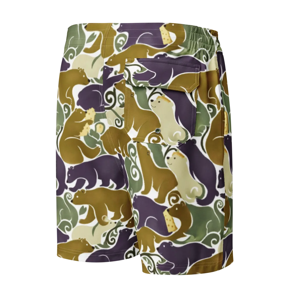 Mosswood Mice on Men's Board Shorts — Back