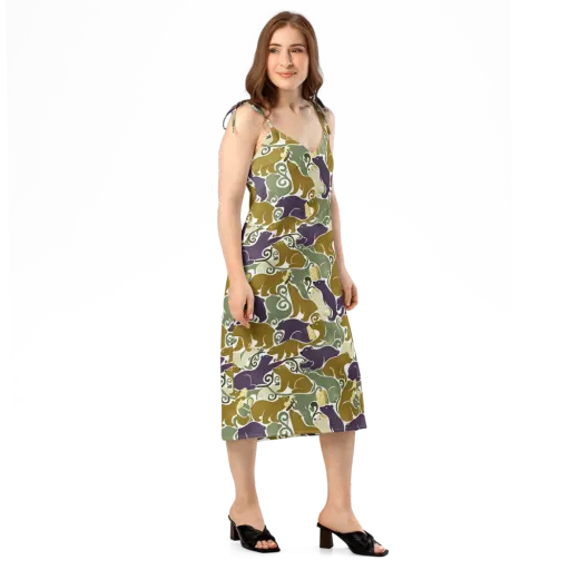 Mosswood Mice on a Slip Dress