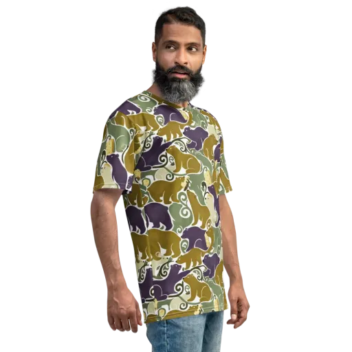 Mosswood Mice on a Men's Crew Neck T-Shirt