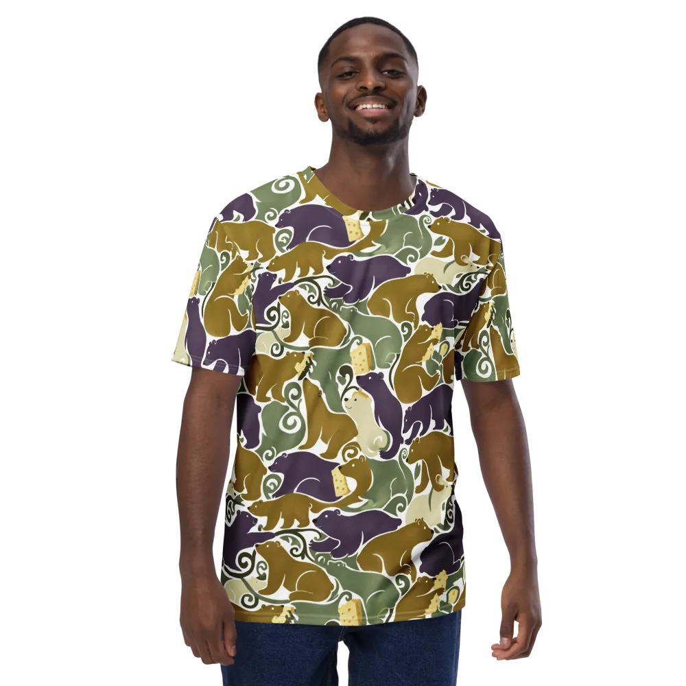 Mosswood Mice on Men's Crew Neck T-Shirt — Front