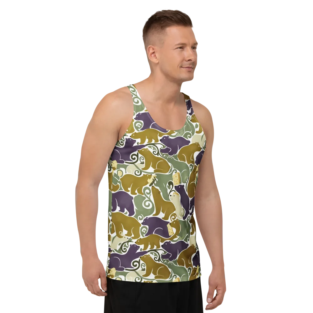 Mosswood Mice on Men's Tank Top — Right Front