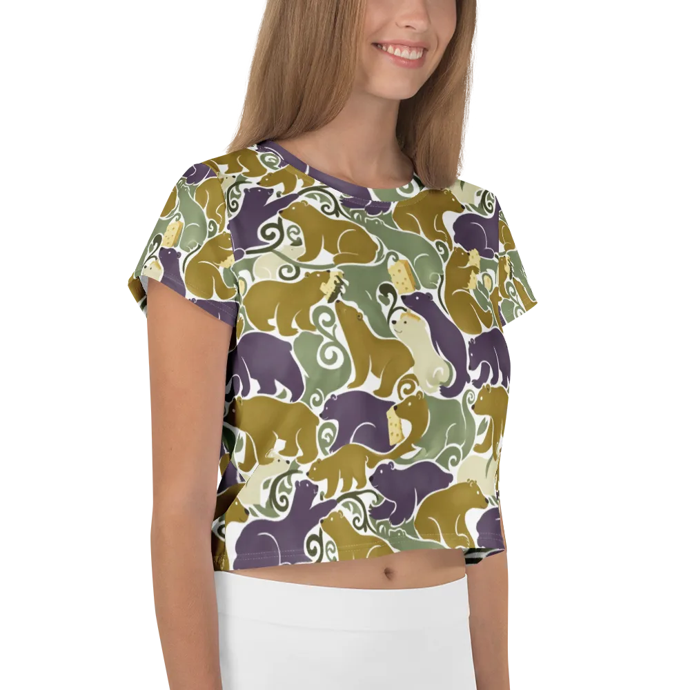 Mosswood Mice on Crop Tee — Right