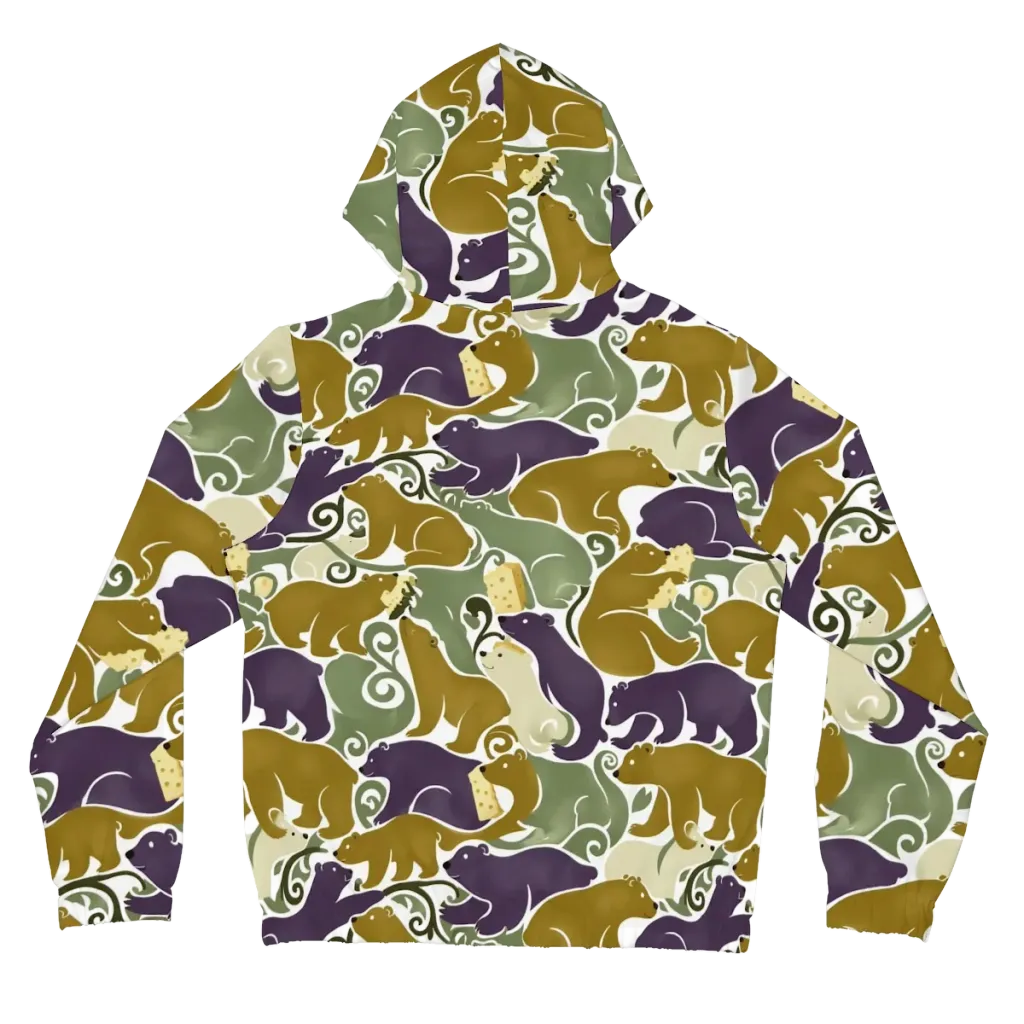 Mosswood Mice on Women's Full-Zip Hoodie — Back