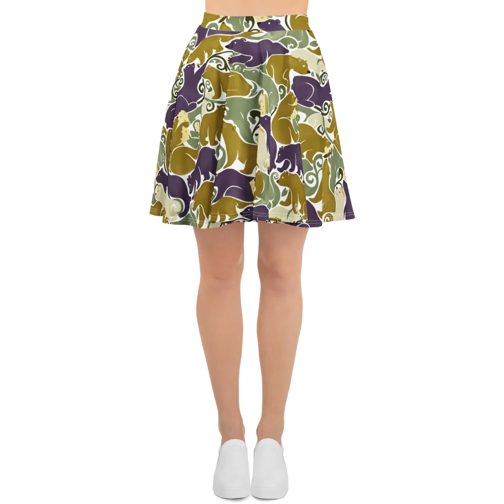 Mosswood Mice on Skater Skirt — Front