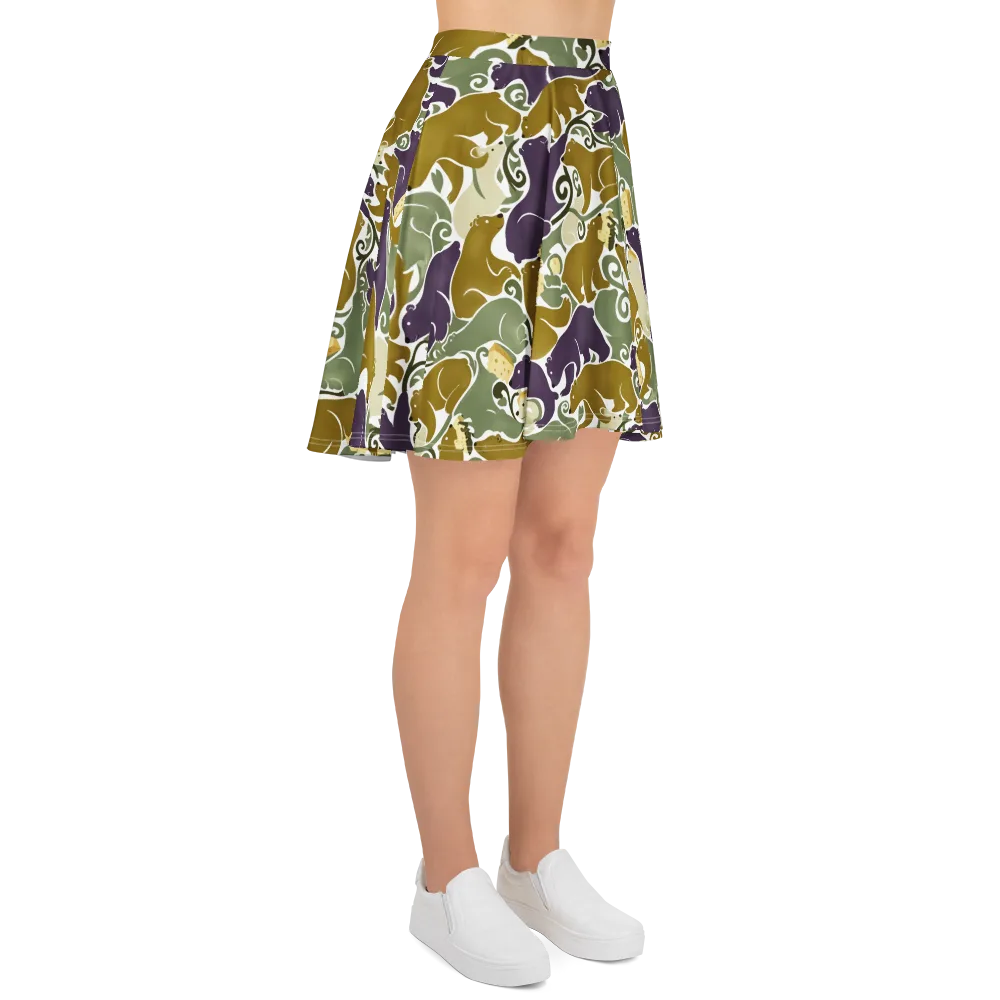 Mosswood Mice on Skater Skirt — Right