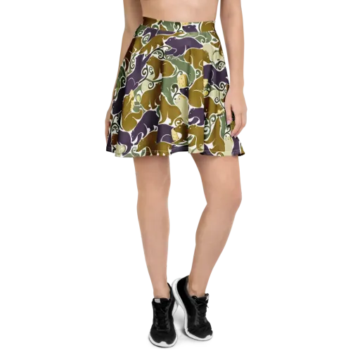 Mosswood Mice on a Skater Skirt
