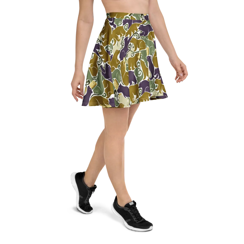 Mosswood Mice on Skater Skirt — Right