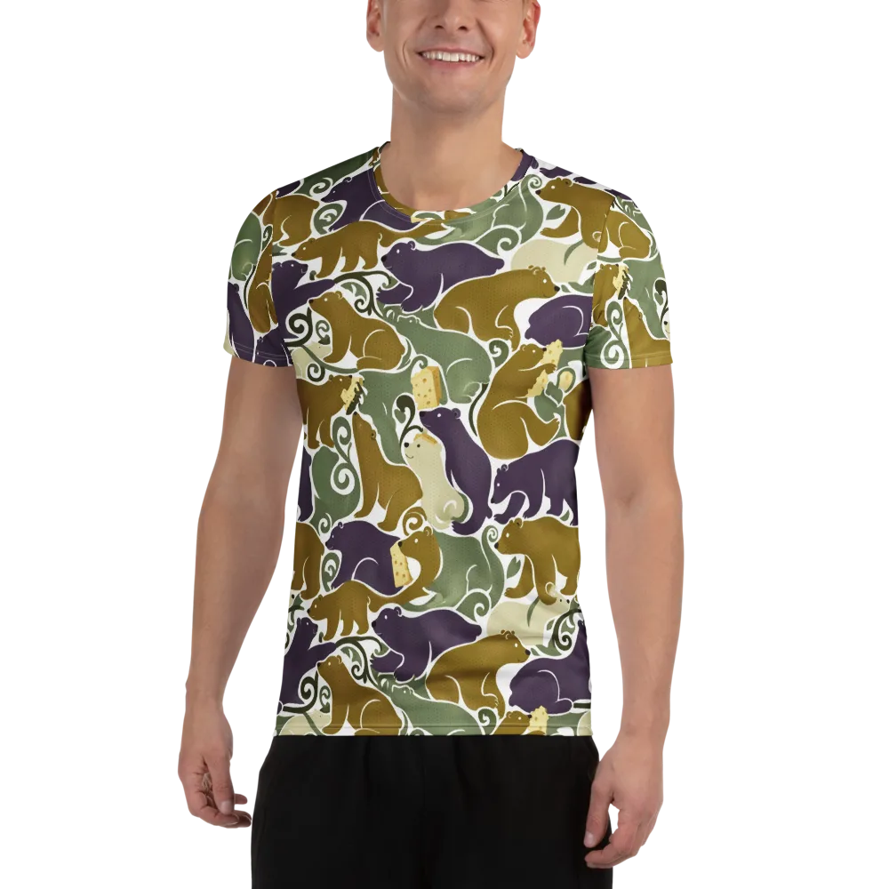 Mosswood Mice on Men's Athletic T-Shirt — Front