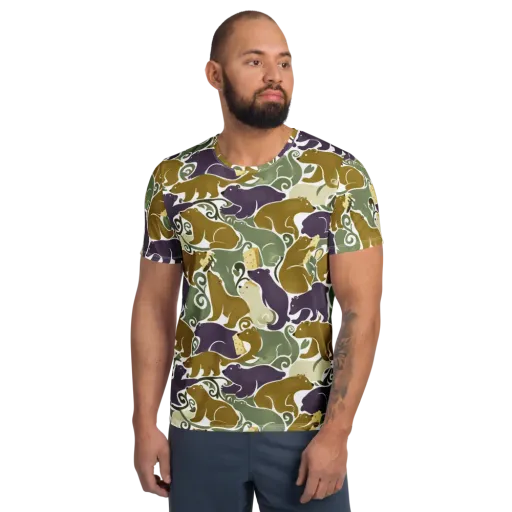 Mosswood Mice on a Men's Athletic T-Shirt
