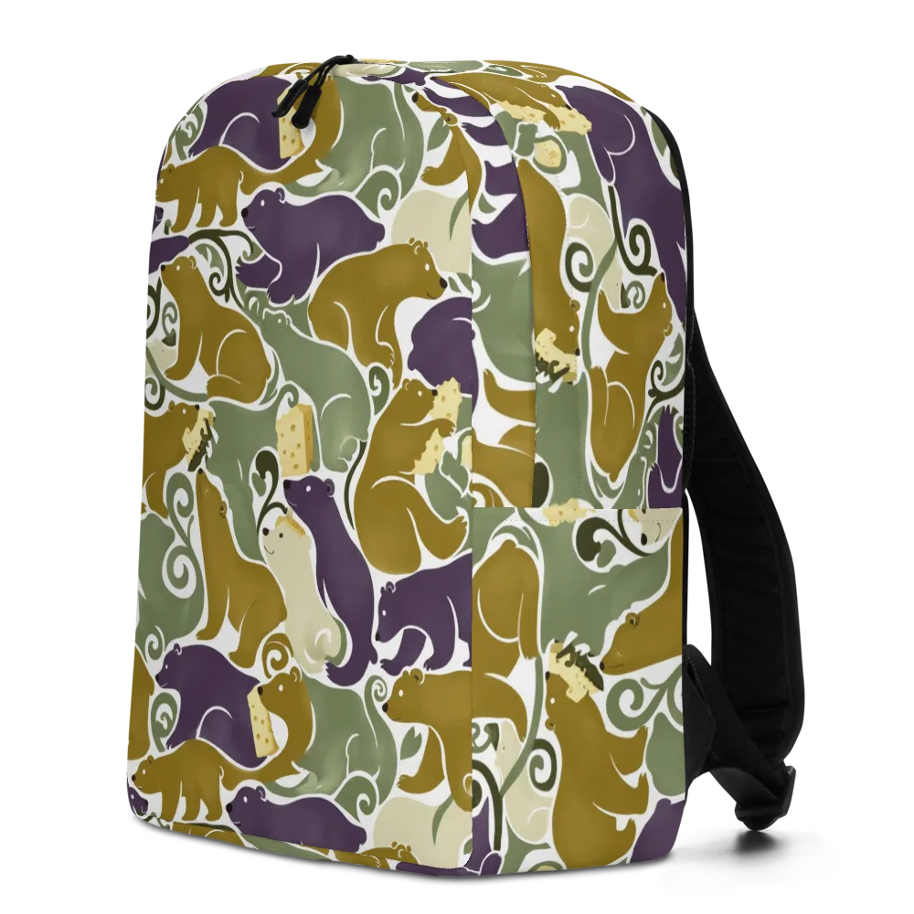 Mosswood Mice on Minimalist Backpack — Left