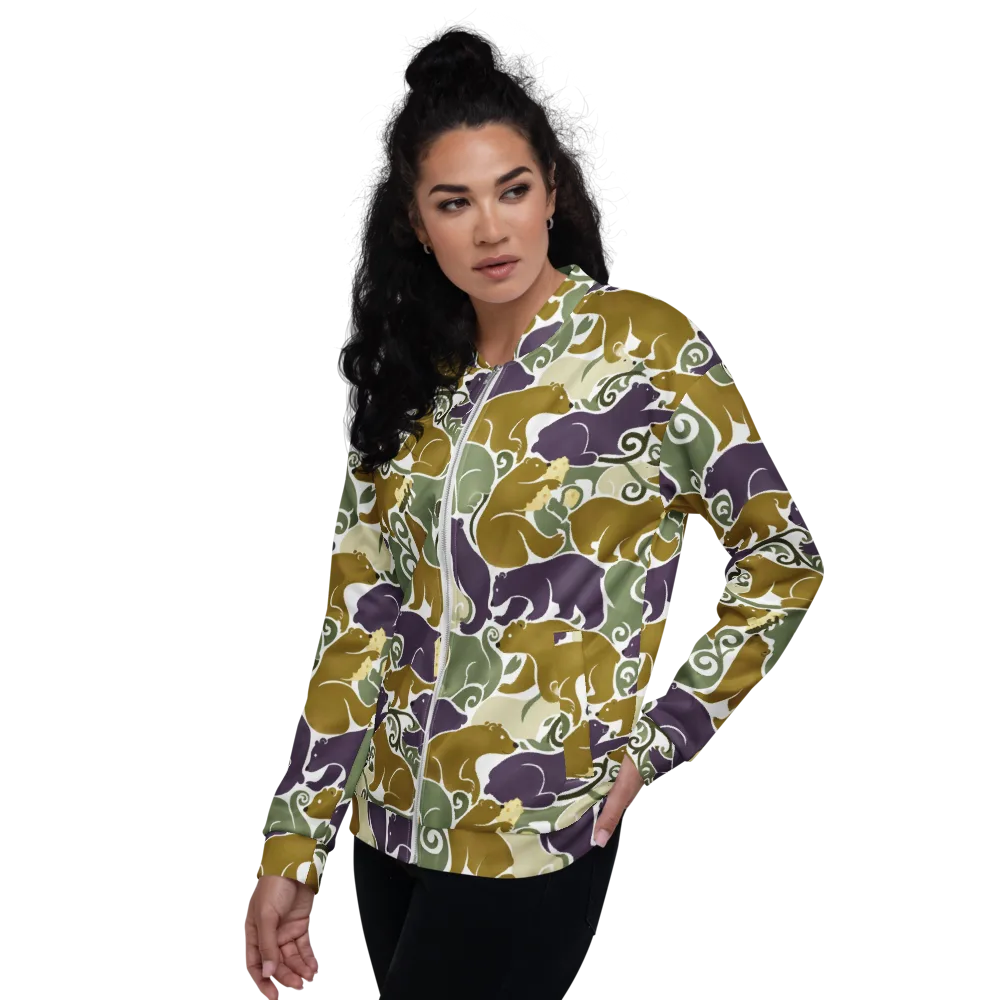 Mosswood Mice on Bomber Jacket — Left