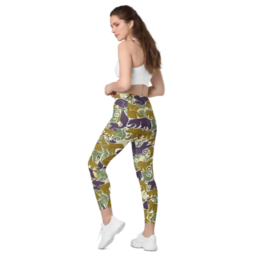 Mosswood Mice on a Leggings with Pockets