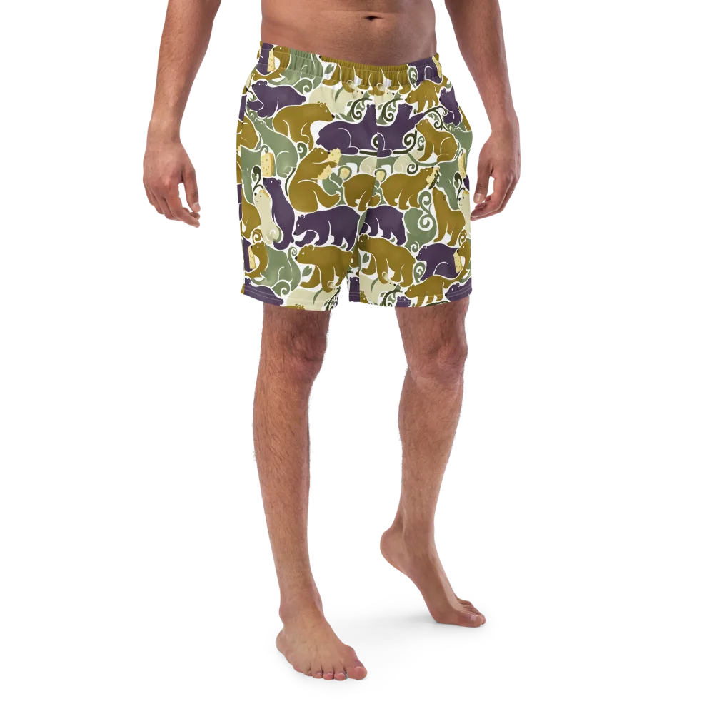 Mosswood Mice on Swim Trunks — Front