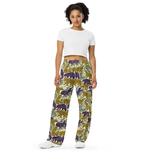 Mosswood Mice on a Wide-Leg Pants