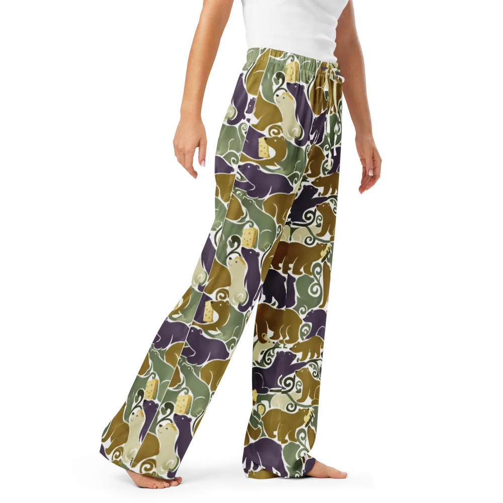 Mosswood Mice on Women's Pajama Pants — Right Front
