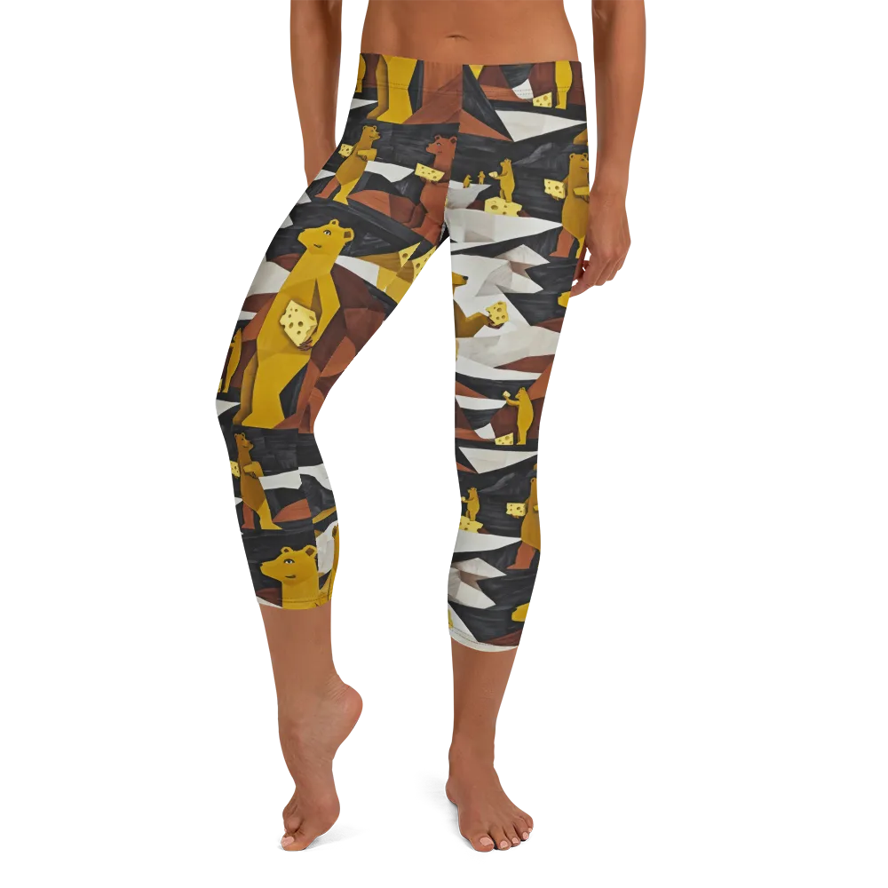 Golden Bear Market on Capri Leggings — Front
