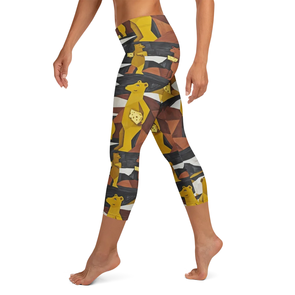 Golden Bear Market on Capri Leggings — Left