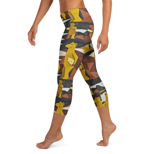 Golden Bear Market on a Capri Leggings