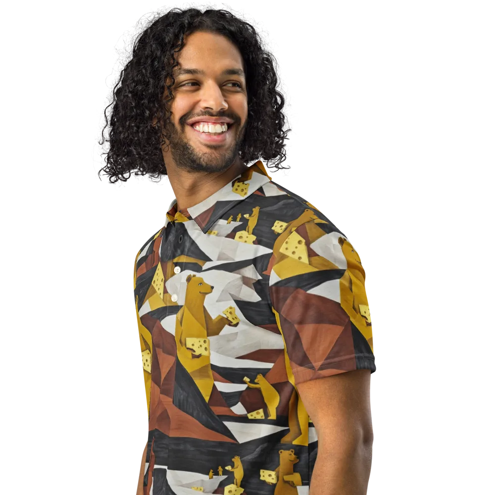 Golden Bear Market on Men's Slim Fit Polo Shirt — Left Front
