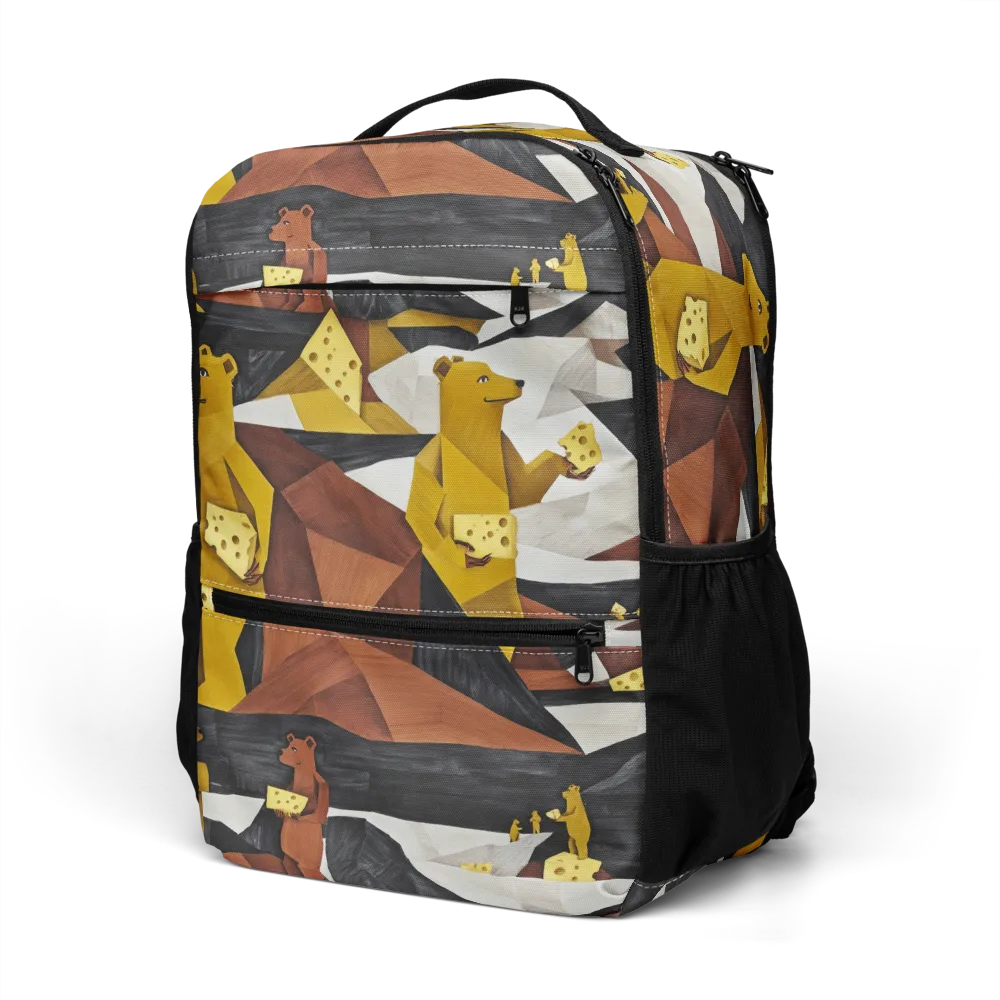 Golden Bear Market on Utility Backpack — Left Front