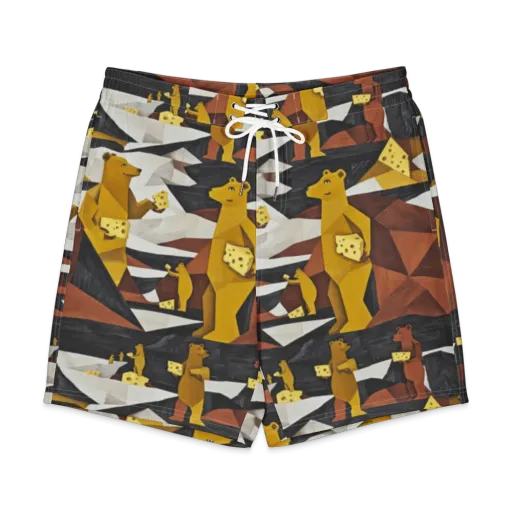 Golden Bear Market on a Men's Board Shorts