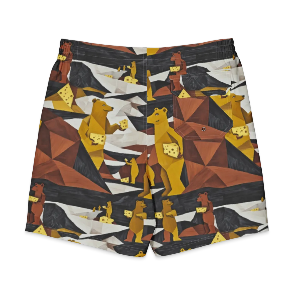 Golden Bear Market on Men's Board Shorts — Back