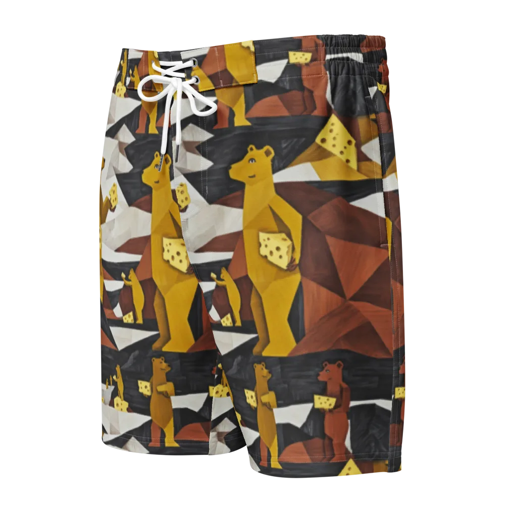 Golden Bear Market on Men's Board Shorts — Front