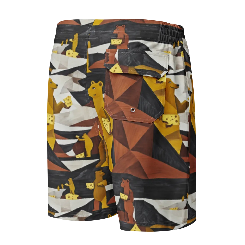 Golden Bear Market on Men's Board Shorts — Back