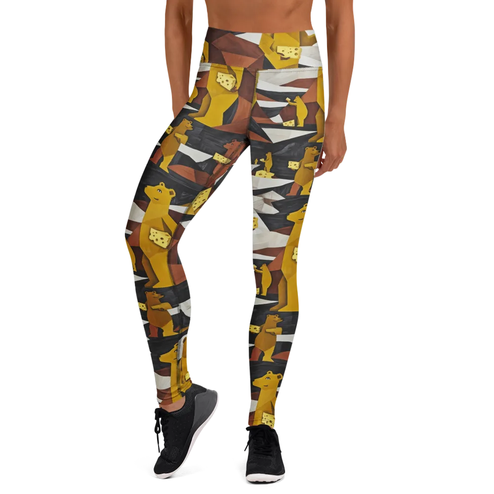 Golden Bear Market on Yoga Leggings — Front