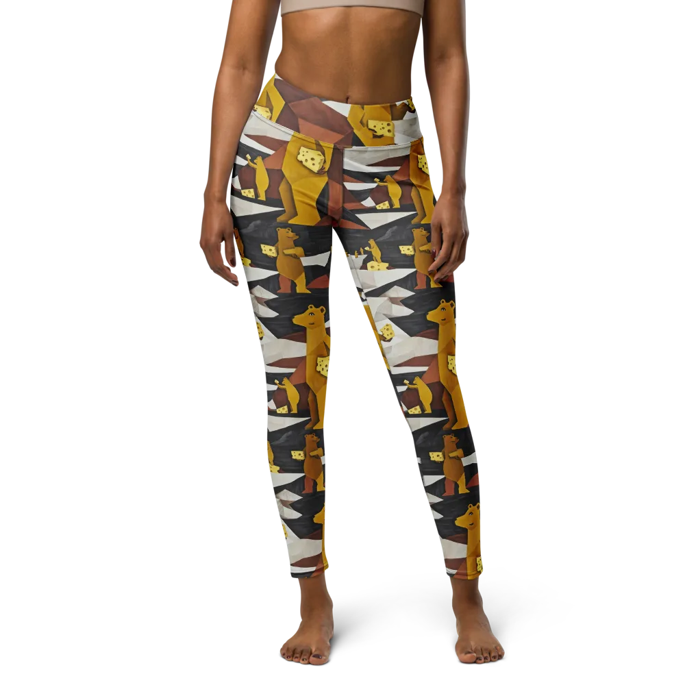 Golden Bear Market on Yoga Leggings — Front