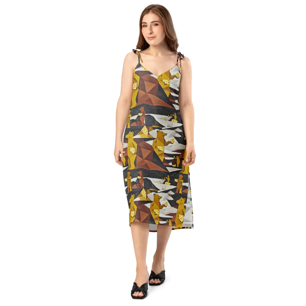Golden Bear Market on Slip Dress — Front