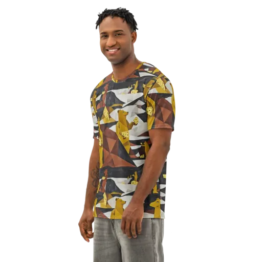 Golden Bear Market on a Men's Cotton Crew Neck T-Shirt