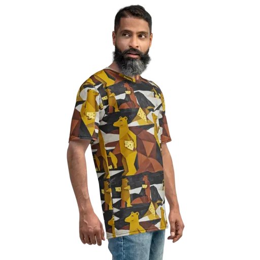 Golden Bear Market on a Men's Crew Neck T-Shirt