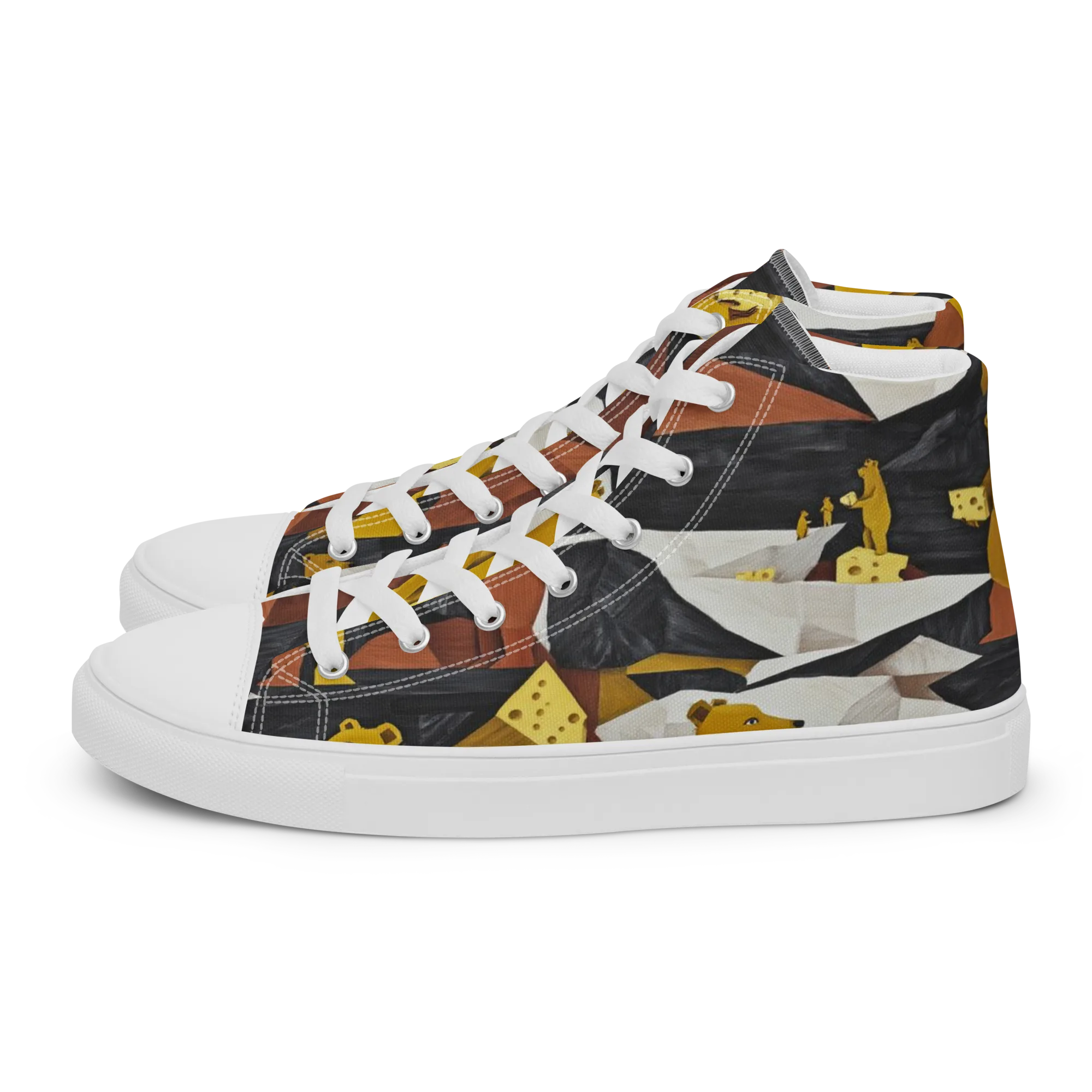 Golden Bear Market on Women's High Top Canvas Shoes — Left