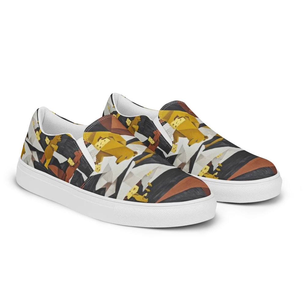 Golden Bear Market on Men's Slip-On Canvas Shoes — Right Front