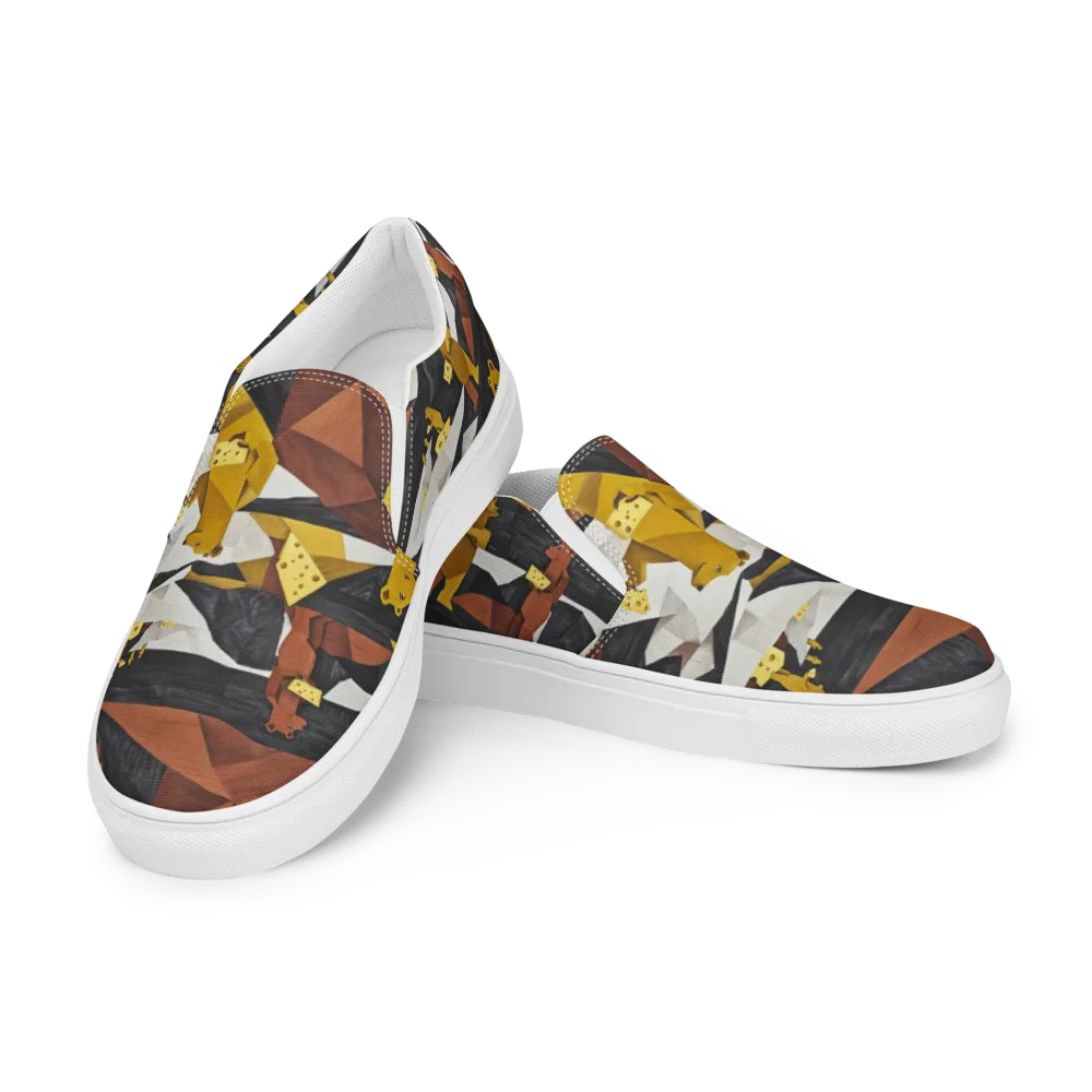 Golden Bear Market on Men's Slip-On Canvas Shoes — Left Front