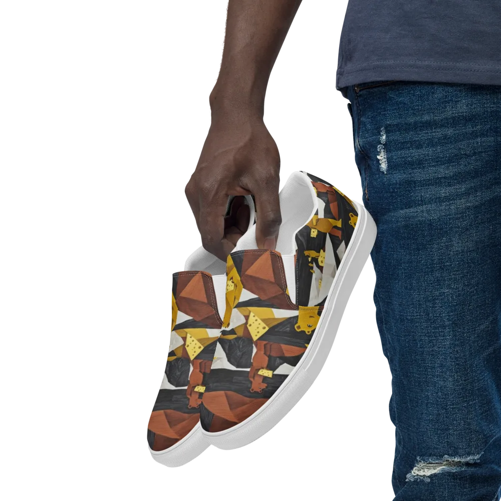 Golden Bear Market on Men's Slip-On Canvas Shoes — Left Front