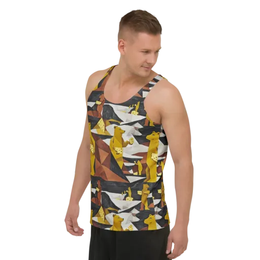 Golden Bear Market on a Men's Tank Top