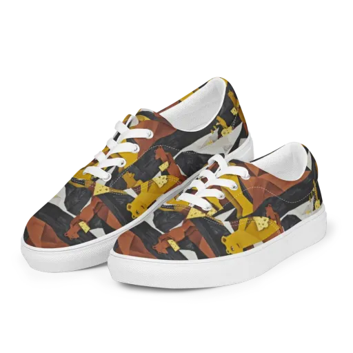 Golden Bear Market on a Men's Lace-Up Canvas Shoes