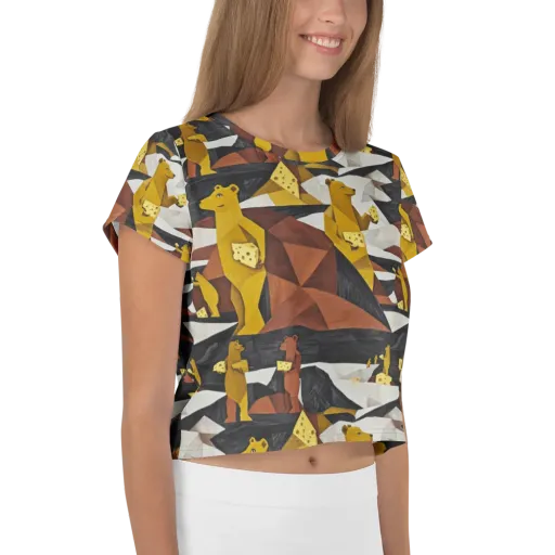 Golden Bear Market on a Crop Tee