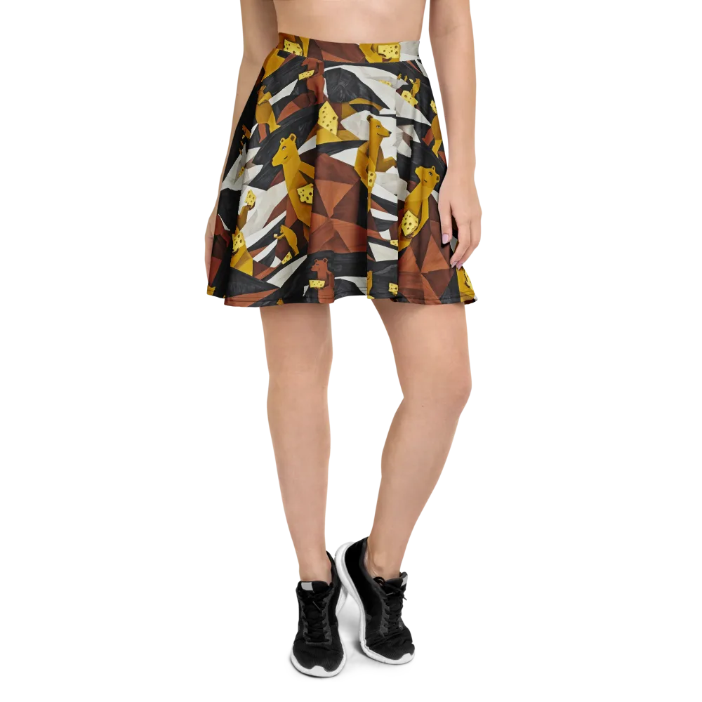 Golden Bear Market on Skater Skirt — Front