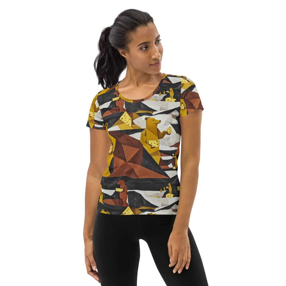 Golden Bear Market on Women's Athletic T-Shirt — Front
