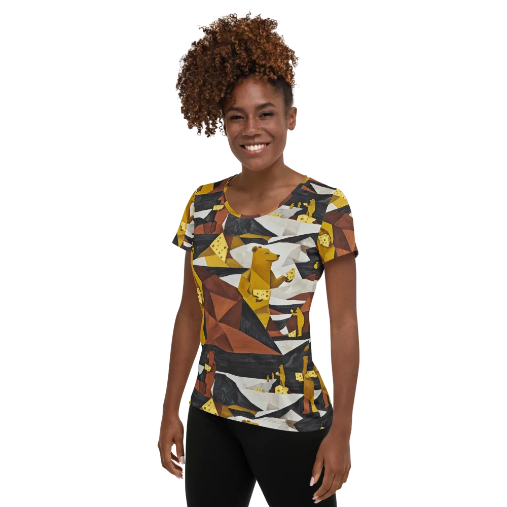 Golden Bear Market on Women's Athletic T-Shirt — Left