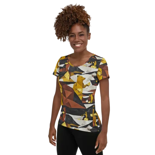 Golden Bear Market on a Women's Athletic T-Shirt
