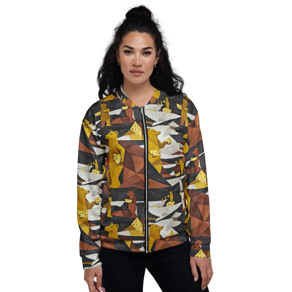 Golden Bear Market on Bomber Jacket — Front