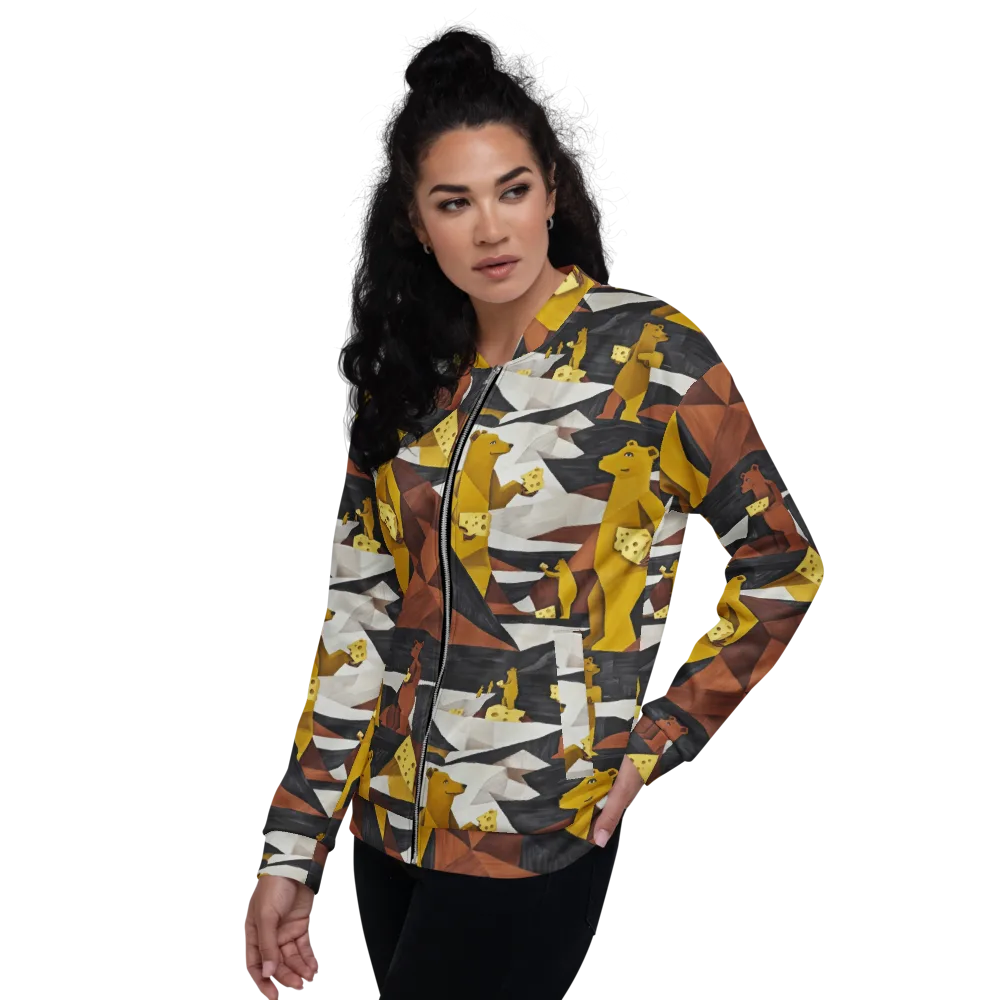 Golden Bear Market on Bomber Jacket — Left