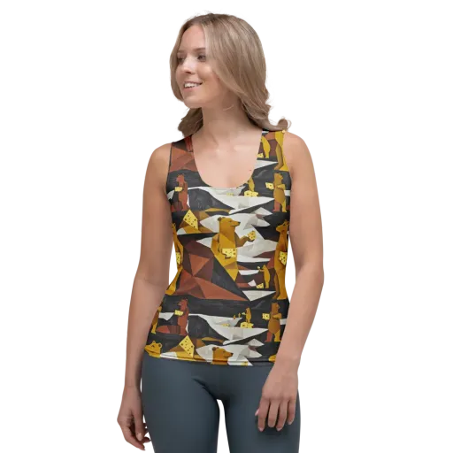 Golden Bear Market on a Women's Tank Top
