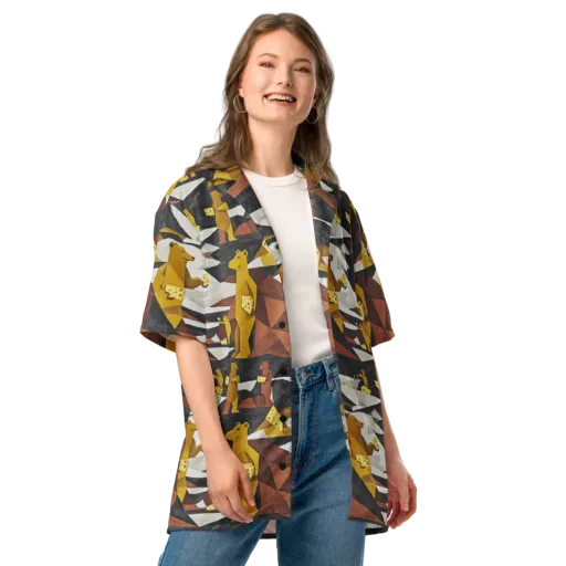 Golden Bear Market on a Button Shirt