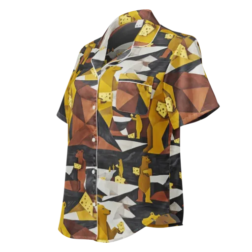 Golden Bear Market on a Women's Short Sleeve Pajama Top