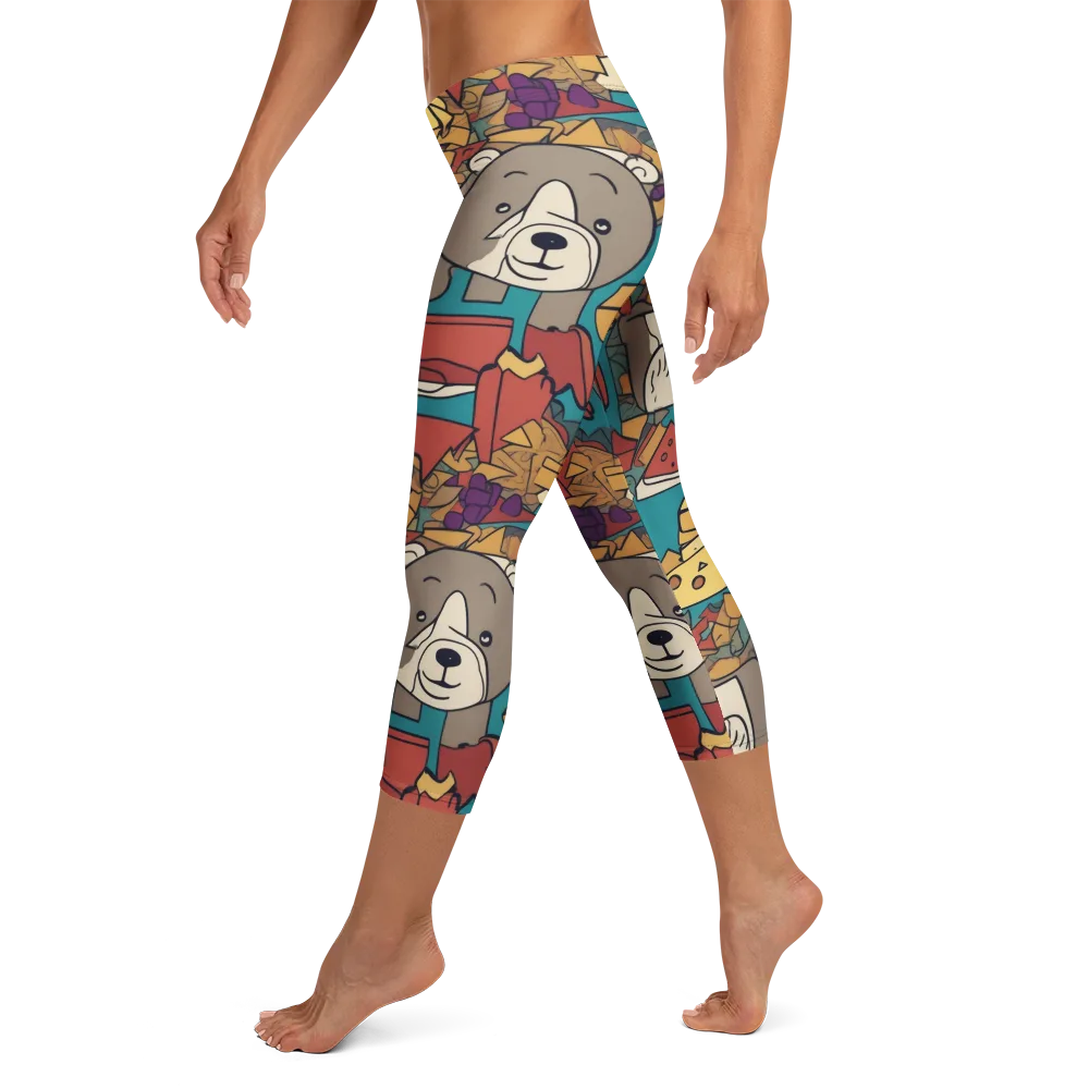 Picnic Pals on Capri Leggings — Left